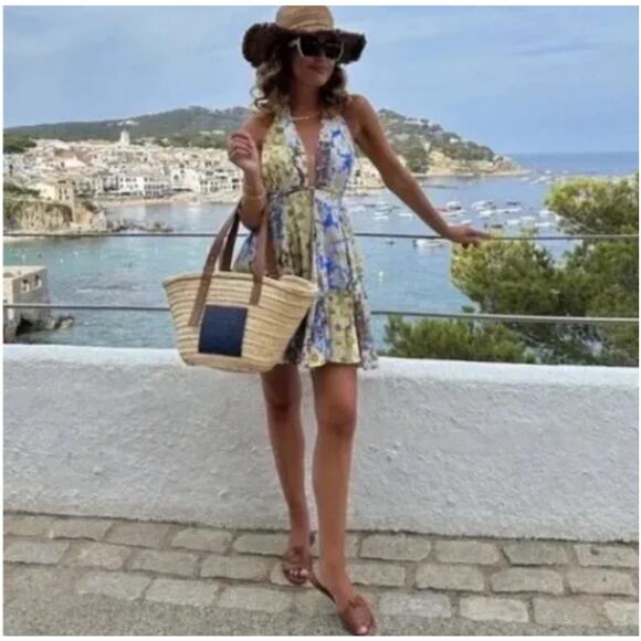 NWT! Zara Blogger Favorite Daisy Bloomcore Halter Mini Dress - Size XL - Picture 13 of 13